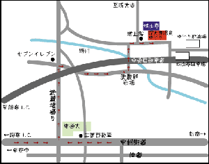 深大寺温泉ゆかり地図